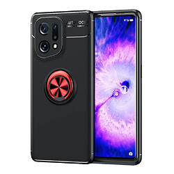 Coque en TPU anti-chocs avec béquille, noir/rouge pour votre Oppo Find X5