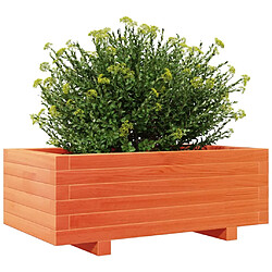 Avis vidaXL Jardinière cire marron 70x40x26,5 cm bois de pin massif