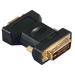 HAMA Adaptateur VGA-DVI, DVI mâle - VGA (Sub-D15hd) femelle, plaqué or, blindé