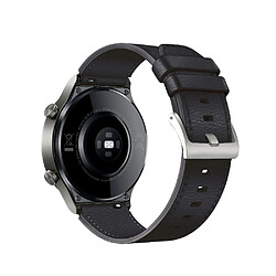 Bracelet en PU 22mm Réglable noir pour votre Huawei Watch GT 2 46mm/GT 2 Pro