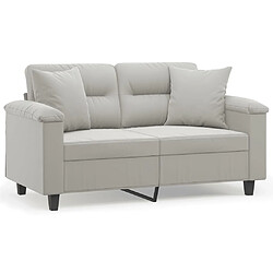 Maison Chic Canapé 2 places avec oreillers,Sofa de Salon,Canapé droit gris clair 120 cm -GKD654071