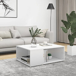 vidaXL Table basse blanc 90x67x33 cm bois d'ingénierie