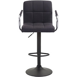 Non Tabouret de bar Lucy V2 tissu noir