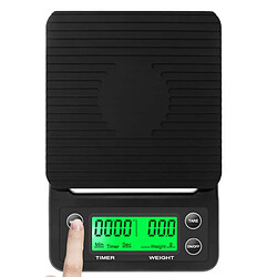 Acheter Universal Titre domestique Echelle du café 0.1G Balance électronique de haute précision Balance alimentaire de cuisine numérique Équilibre poids LCD(Le noir)