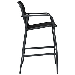 Avis vidaXL Chaises de bar de jardin lot de 2 Noir Textilène