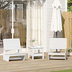 vidaXL Chaises de jardin lot de 2 blanc 60x64x70,5 cm bois massif pin