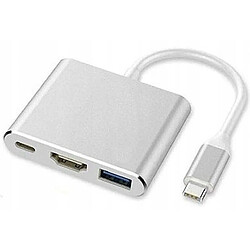 GUPBOO Adaptateur TYPE-C HDMI + TYPE-C + Répartiteur USB DEX,JL693