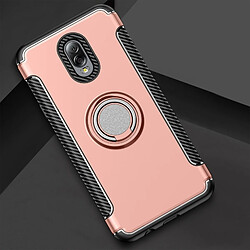 Wewoo Coque Étui de protection magnétique à 360 degrés avec anneau de rotation pour Galaxy C8 / J7 Plus or rose