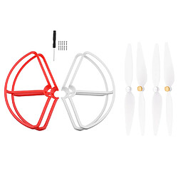 Accessoire bague de protection d'hélice 4 pièces pour xiaomi mi drone 4k rouge + blanc