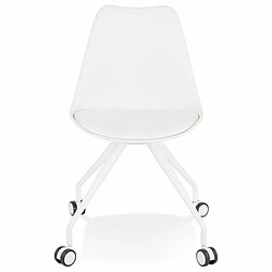 Paris Prix Chaise de Bureau Design Laxina 92cm Blanc