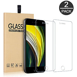 Little Boutik x2 Vitres iPhone SE 2020 Pack de deux vitres protection écran - Anti-rayure - Pose facile