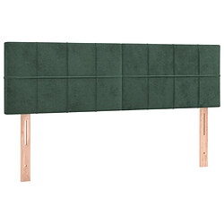 vidaXL Têtes de lit 2 pcs Vert foncé 72x5x78/88 cm Velours