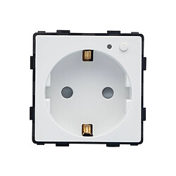 Ledkia [NO ACTIVAR] Prise Type F Schuko Wifi avec Cadre PC Blanc pas cher