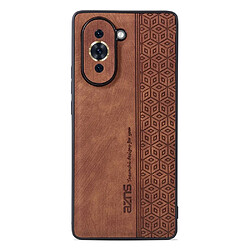 Coque en TPU + PU AZNS anti-chute pour votre Huawei nova 10 4G - marron