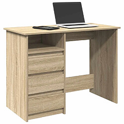 vidaXL Bureau chêne sonoma 102x50x75 cm bois d'ingénierie