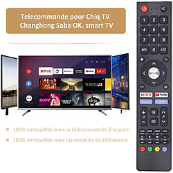 SANAG Telecommande Pour Chiq Tv Changhong L32H7S L40H7S Pour Saba Sa24S46A9 Sa32S67A9 Sa40S67A9 Pour Ok. Odl24771Hn-Tab Odl32770H-Tab