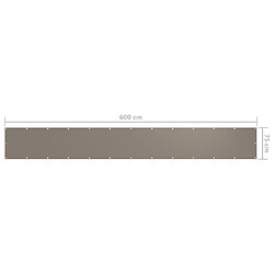 Acheter vidaXL Écran de balcon Taupe 75x600 cm Tissu Oxford