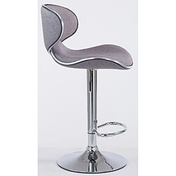 Avis Decoshop26 Lot de 2 tabourets de bar pivotant design moderne en tissu gris support en métal chromé 10_0004269