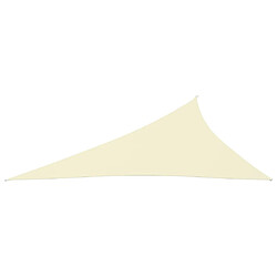 Helloshop26 Voile toile d'ombrage parasol tissu oxford triangulaire 3 x 4 x 5 m crème 02_0009845