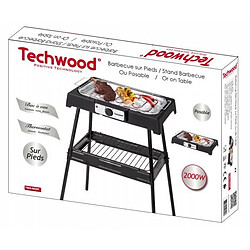 Avis Techwood Barbecue Electrique sur Pieds ou de Table noir 2000W + Set de 4 accessoires + housse pour barbecue