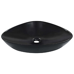 vidaXL Lavabo 58,5 x 39 x 14 cm Céramique Noir