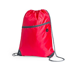 Avis Totalcadeau Sac à dos à cordes avec double poches et sorties pour écouteurs - Sac pour sport, course, ballade Couleur - Rouge pas cher