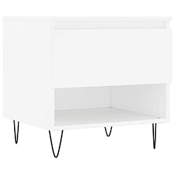 Maison Chic Lot de 2 Tables basses,Table Console pour salon blanc 50x46x50 cm bois d'ingénierie -MN88965 pas cher