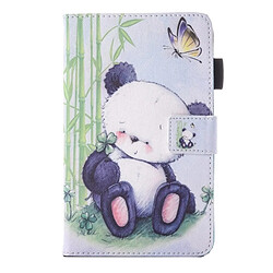 Wewoo Housse Étui pour Samsung Galaxy Tab E 8.0 / T377 belle bande dessinée modèle Panda Horizontal en cuir Flip avec support et Slots de cartes Pen Slot