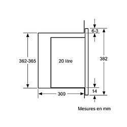 Bosch Micro ondes Encastrable BFL523MW1F, Série 4, AutoPilot7, 20 litres pas cher