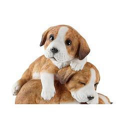 Avis Figurine Décorative DKD Home Decor Chien Marron Résine Marron Clair Shabby Chic Chiots (20,5 x 17,5 x 20,5 cm) (2 Unités)