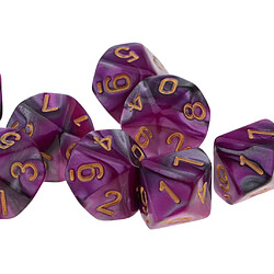 Acheter 10x dés de jeu 16 dés 16mm dés pour jeux de société / enseignement des mathématiques violet et gris