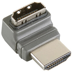 Alpexe Adaptateur HDMI High Speed avec Ethernet Coudé à 270° Connecteur HDMI - HDMI femelle Gris