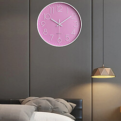 Pile D'horloge Murale Silencieuse Intelligente Pour La Maison, Salon, Cuisine, Patio, Décor Rose pas cher