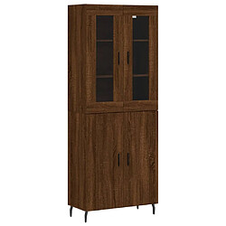 Maison Chic Buffet,Meuble de Rangement,commode pour salon,Cuisine Chêne marron 69,5x34x180 cm Bois d'ingénierie -MN57151