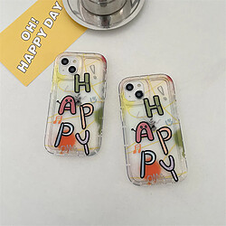 GUPBOO Étui pour iPhone11ProMax Graffiti Couleur Lettres Simple Téléphone Mobile Cas Transparent Femmes