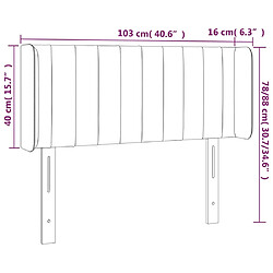 Acheter vidaXL Tête de lit avec oreilles Vert 103x16x78/88 cm Tissu