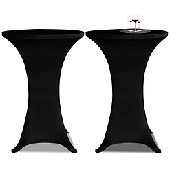 vidaXL Housses élastiques de table Ø 80 cm Noir 4 pcs