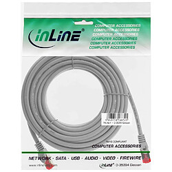 Câble de raccordement InLine® S / FTP PiMF Cat.6 250 MHz sans cuivre halogène gris 10m