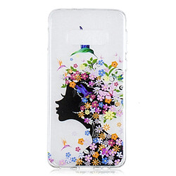 Wewoo Coque Fashion Etui de protection en TPU peint pour Galaxy S10e motif Fille florale