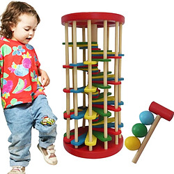 Wewoo Jeu d'éveil Enfants Jouets Infantile Éducatifs En Bois Couleur Knock Ball Off the Ladder Tables Intelligence Développement