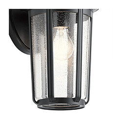 Elstead Lighting Applique murale extérieur Kichler Aluminium,verre grainé transparent Noir