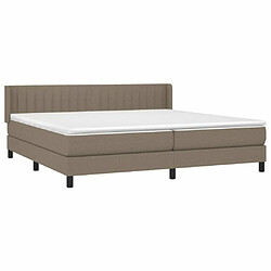 Avis Maison Chic Lit Adulte - Lit simple Lit à sommier tapissier avec matelas moelleux - Meuble de Chambre - Taupe 200x200 cm Tissu -MN43430