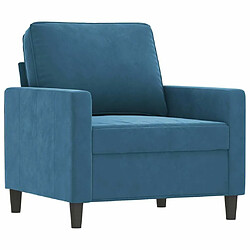 Avis Maison Chic Ensemble de canapés 3 pcs avec coussins, Canapé droit Sofa pour Salon bleu velours -GKD173651