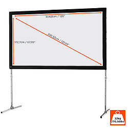 Ecran de projection sur cadre celexon « Mobil Expert » 305 x 172 cm, projection de face