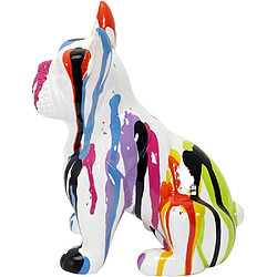 Avis The Home Deco Factory Bouledogue en céramique assis 20 cm Multicolore.