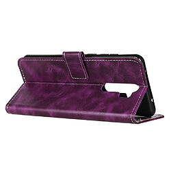 Wewoo Housse Coque Pour OPPO A9 2020 Etui à rabat horizontal Texture de Crazy Horse avec support et fentes cartes et cadre photo et porte-monnaie Violet pas cher