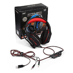 Universal Ecouteurs jeux informatiques eSports avec microphone (rouge)