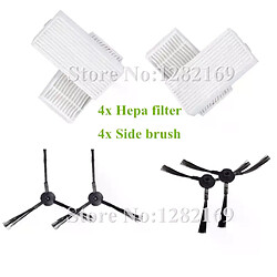 Filtre HEPA pour aspirateur Robot ilife V55 V3s V3 V3 + V5 V5s PRO (CW310), 4 pièces avec brosse latérale