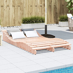 Maison Chic Chaise longue de jardin| Bain de soleil Relax | Transat 205x110x31,5 cm bois massif de douglas -GKD60791