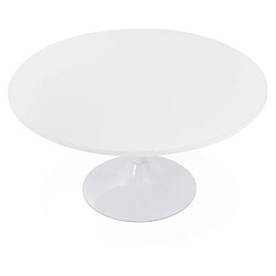 Avis Alterego Table basse lounge DETROY blanche - Ø 90 cm